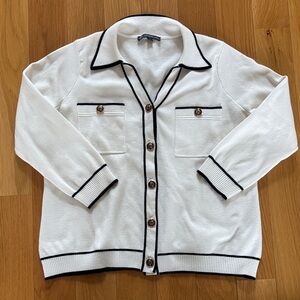 Adrianna Papell Ivory Knit Top